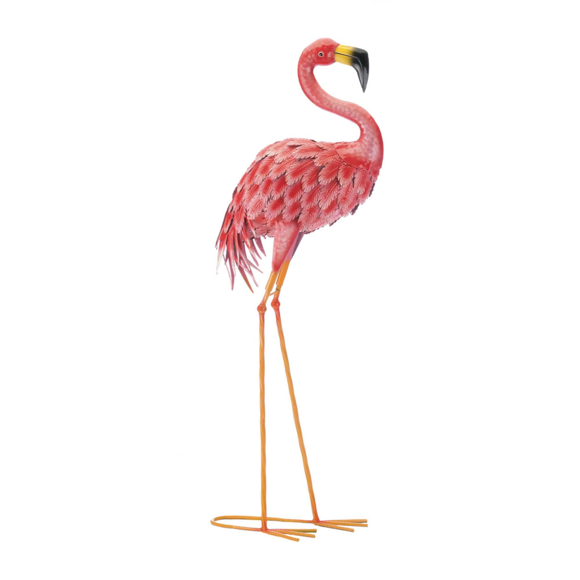34.5" Bright Standing Flamingo